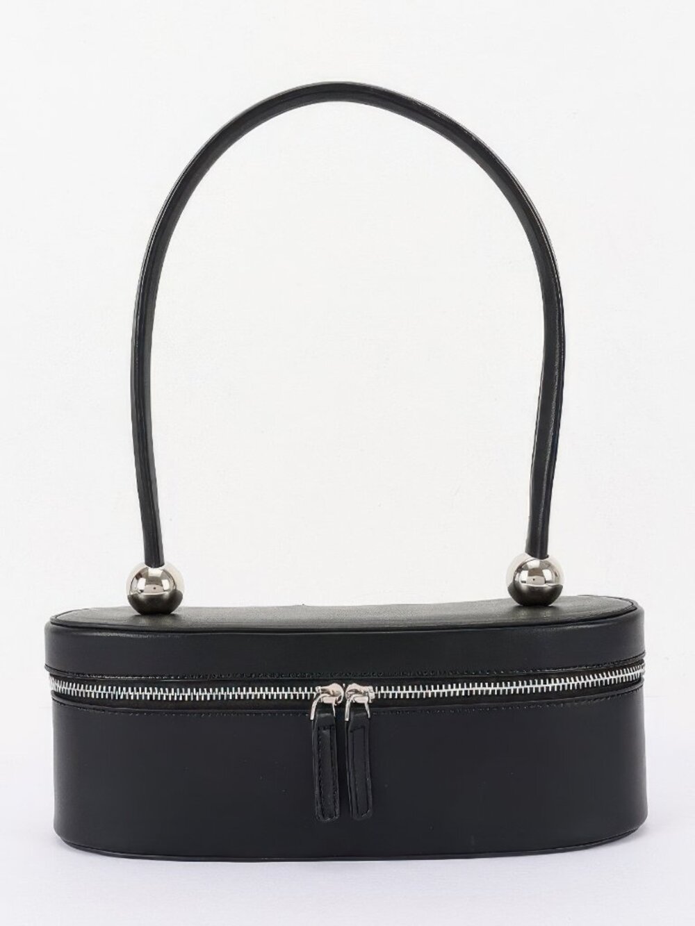 Vegan Leather Long Box Shoulder Bag